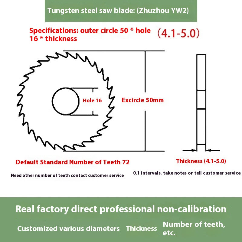 1142-Tungsten steel saw blade milling cutter ebony circular saw blade integral tungsten carbide saw blade outer diameter 20/30/40/60/80/100 Shandong Denso Pricision Tools Co.,Ltd.
